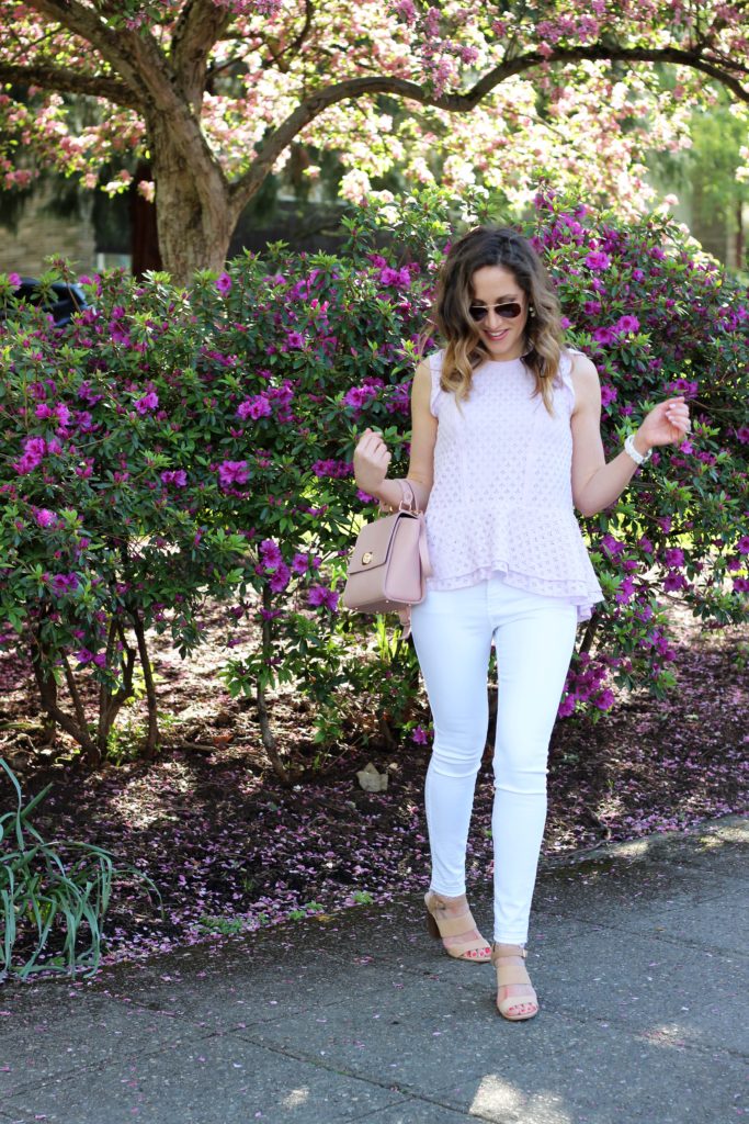 Lace Peplum Top